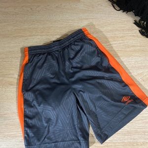 orange umbro shorts